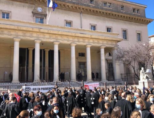 Rassemblement devant la Cour d’appel en soutien à nos confrères suite à l’incident survenu les 11 et 12 mars 2021